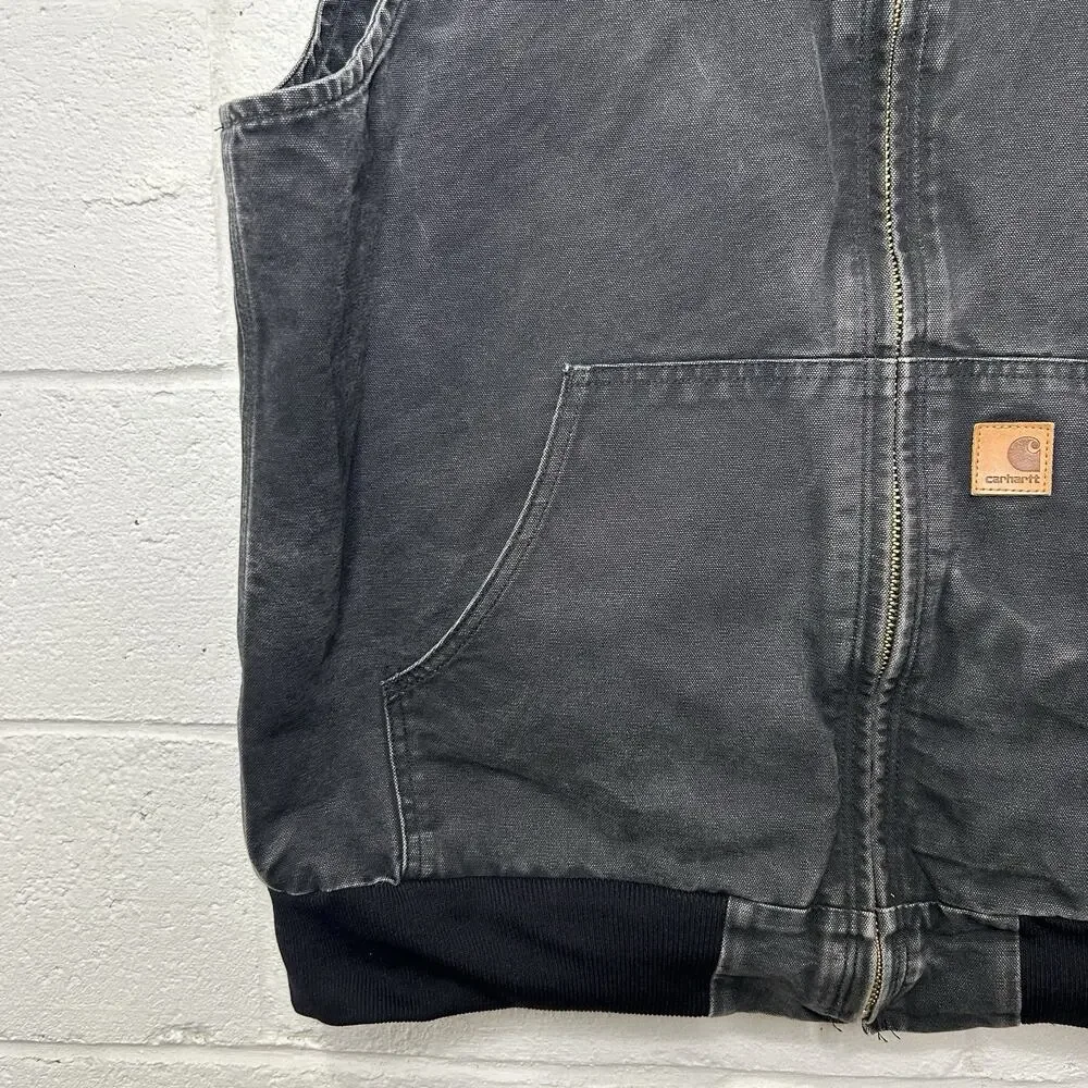 Y2K Carhartt Quilted Hooded Vest “Black” 100121-001 - Picture 4 of 11